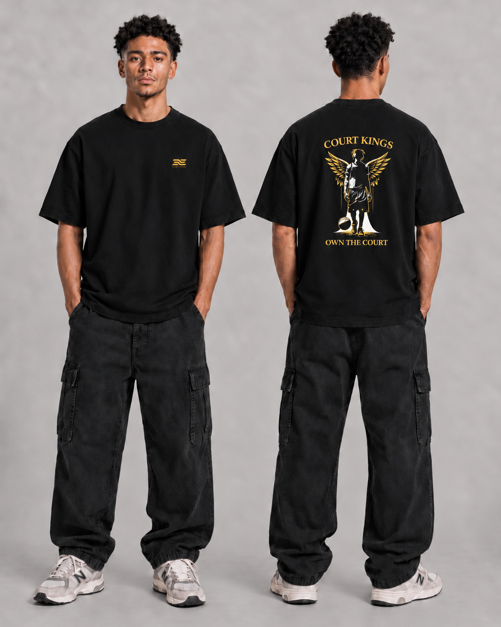 Court Kings Heavy Basketball Shirt – Front- und Rückansicht