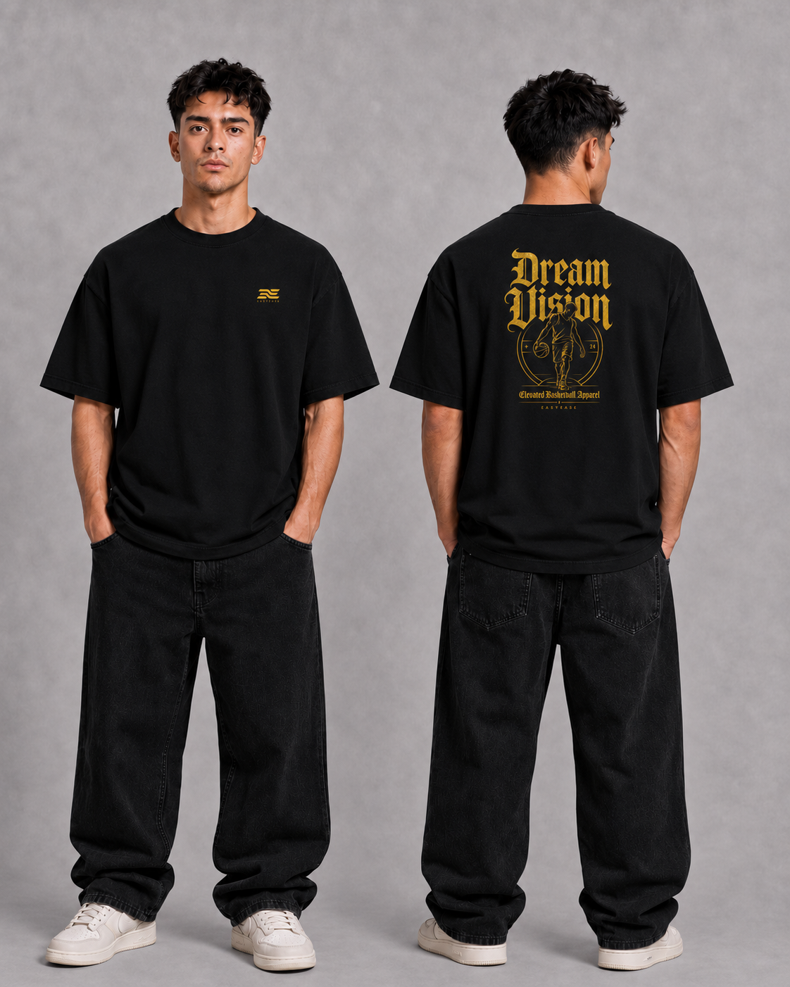 Dream Vision Heavy Basketball Shirt – Front- und Rückansicht