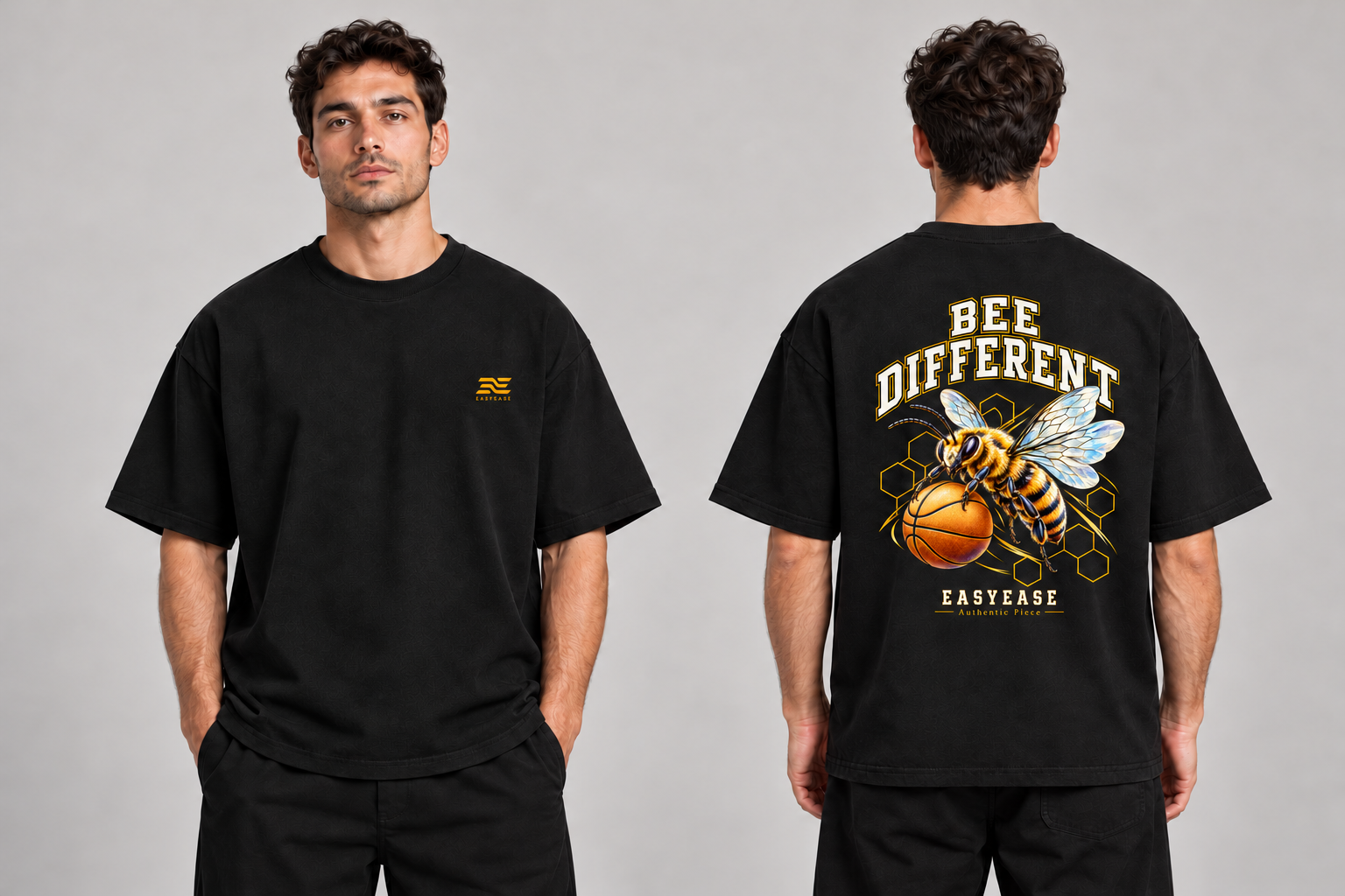 EASYEASE Bee Different Oversized T-Shirt