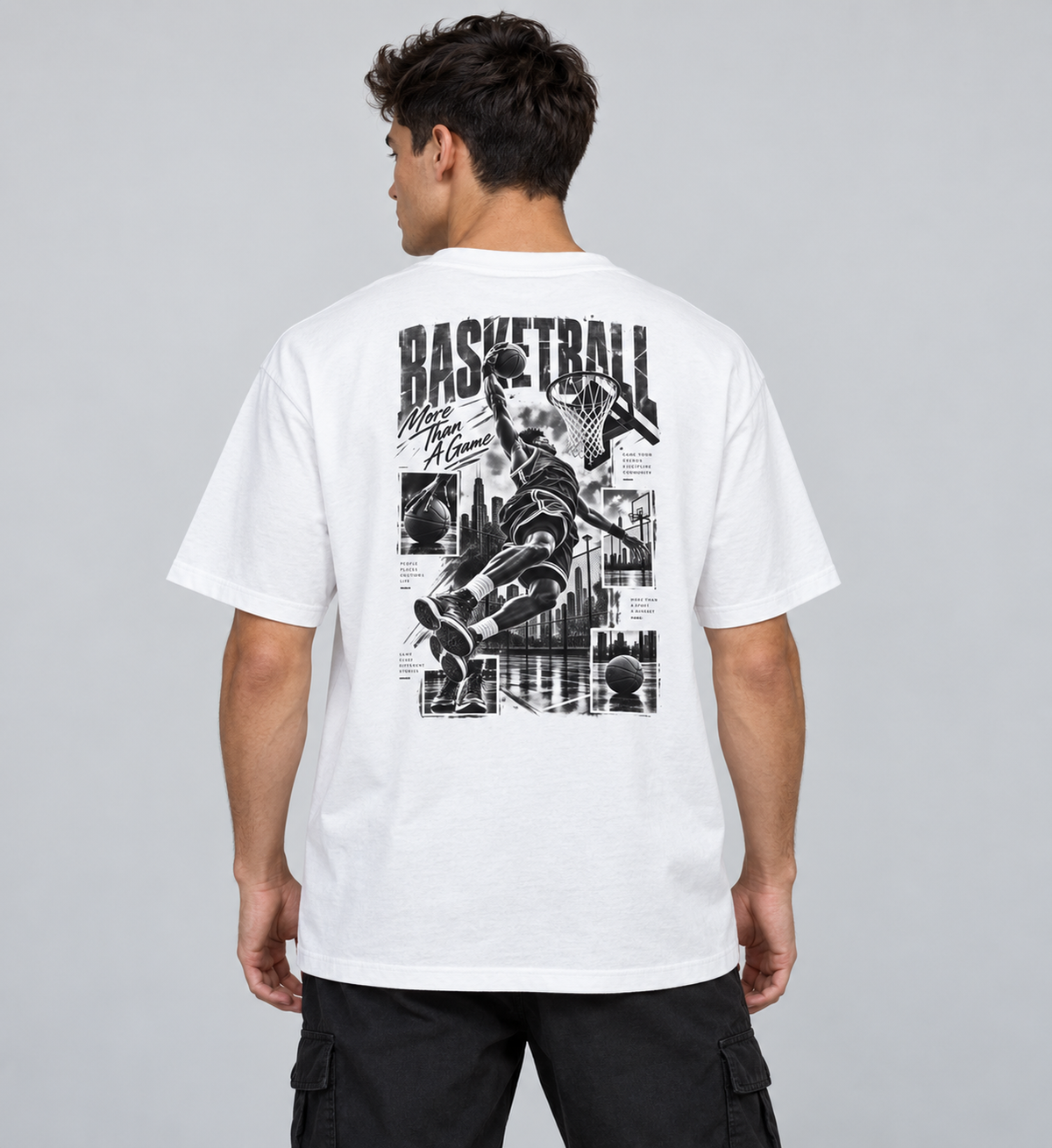 It's More Basketball-Shirt am Model, Rückansicht