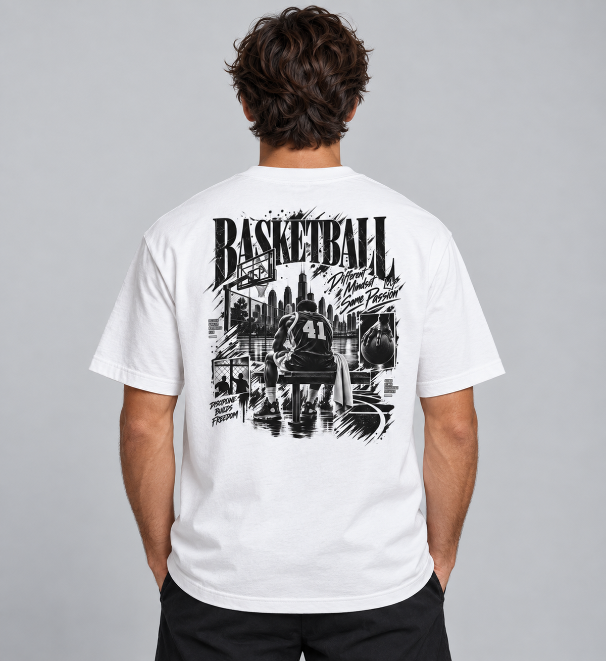 Mindset T-Shirt am Model, Rückansicht