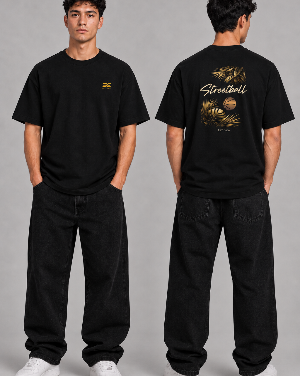 Streetball Heavy Basketball Shirt – Front- und Rückansicht