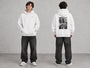 Tokyo Basketball Oversized Hoodie Model Vorder- und Rückansicht